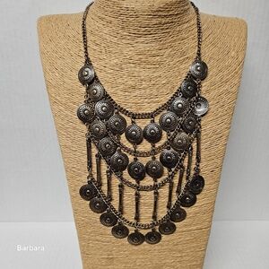Vintage Brass Ethnic/Bohemian Look Statement Necklace